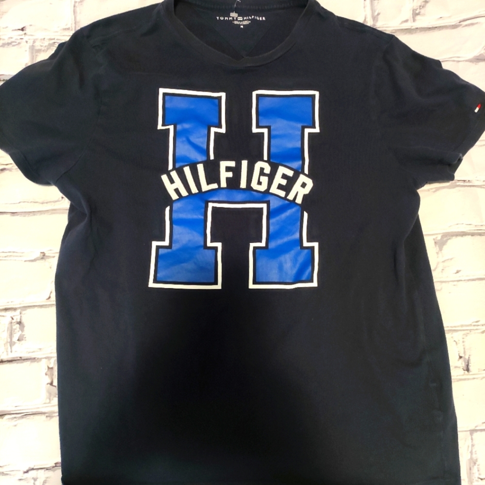 Giant H Tommy Hilfiger T shirt size medium  Blue